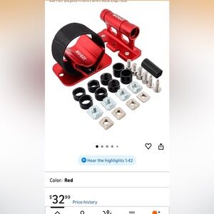 Red MUQZI Bike fork mount car roof mount support